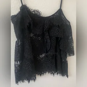 The Kooples Sport Flower Relief Lace Cami Y2K Cropped Tank Floral Detail thumbnail 7