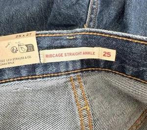 NWT Levi's Snap Ribcage Straight Ankle Jeans in Make It Snappy sz 25 thumbnail 9