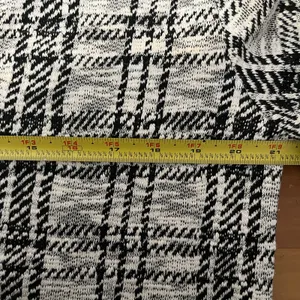 Lou & Grey Plaid Sweater Dress Academia Button‎ Cardigan Women Black White L NWT thumbnail 5