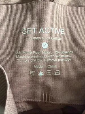 SET Active Nude Pink Seamless High-Waist Leggings Gym Workout thumbnail 3