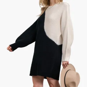 Nordstrom black and white sweater dress thumbnail 1