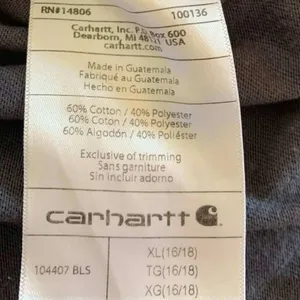 Carhartt Womens XL Gray Long Sleeve V Neck‎ TShirt Relaxed Fit Workwear Gorpcore thumbnail 5