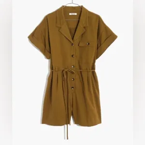 Madewell Safari Romper In Distant Olive Size Extra Small‎ thumbnail 4