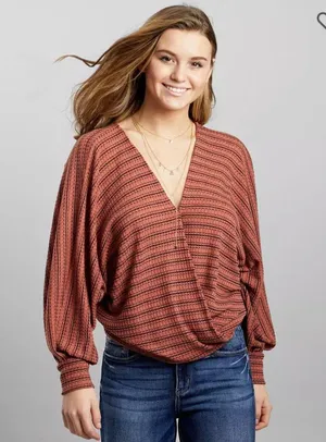 Daytrip Waffle Knit Blouse thumbnail 1