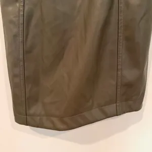 Miami‎ Francesca's Angela Vegan Leather Mini Dress Women's Small Olive Coquette thumbnail 8