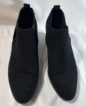 X-Appeal Black Suede Anklet Women's Shoes Size 10 Block 2.5" Heels thumbnail 1