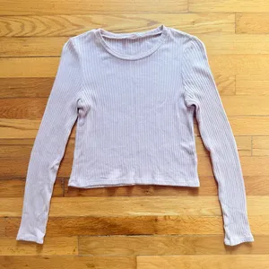 REFORMATION Wiley Knit Long‎ Sleeve Ribbed Top Light Pink Tencel size S thumbnail 1