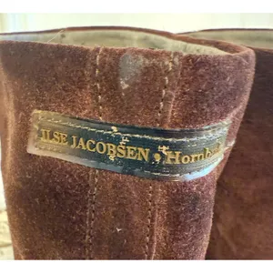 Ilse Jacobsen Boots Womens Size 7.5 Brown Suede Riding‎ Knee High Flat Casual thumbnail 5