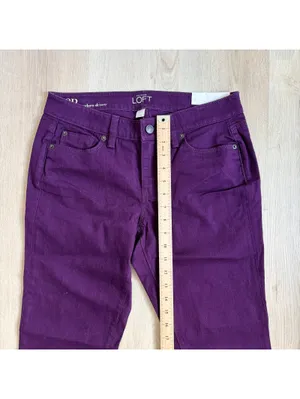 Loft NWT Women's Purple Modern Skinny Jeans Size 8P thumbnail 4