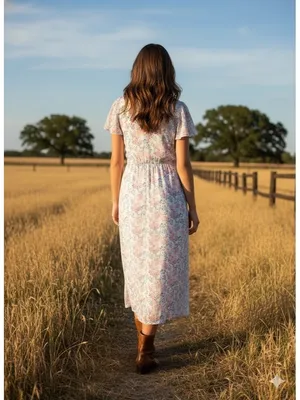 NWT Christy Dawn The Dawn in Carnation Blossom Lightweight Midi Dress S $198 thumbnail 2