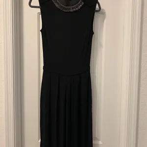 Tory Burch Eva Embellished A-Line Dress Black Size XS thumbnail 2