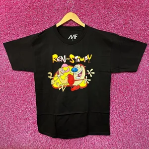 Ren and Stimpy Butt Buddy Animated Series Nickelodeon Tee L thumbnail 1