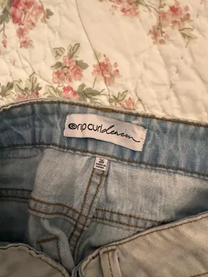 NWT denim shorts distressed rip curl thumbnail 5