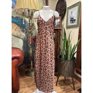 A New Day Leopard Print Satin Slip Dress Size Medium thumbnail 2