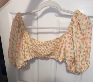 Princess Polly Puff Sleeve Crop Top thumbnail 3
