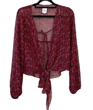 Princess Polly Tie Front Blouse thumbnail 2