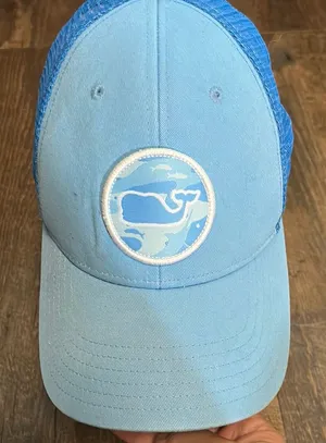 Vineyard Vines Blue Embroidered Whale‎ Logo Cap Hat Strap back Unisex thumbnail 1