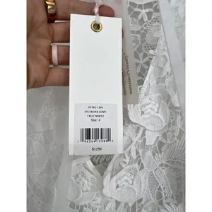 LoveShackFancy Sylvester Bridal‎ Lace Gown White Size 4 NWT thumbnail 17