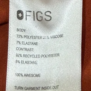FIGS Auburn Orange Bristol‎ Slim Henley Scrub Top XXS Nurse Healthcare Uniform thumbnail 7