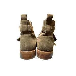 Bleecker and‎ Bond Kelsey Tan Leather Suede Buckle Strap Ankle Booties Size 10 M thumbnail 5