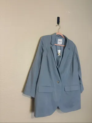 Madewell The Plus Larsen Blazer‎ in Drapeweave In Overcast Size 2X NWT thumbnail 6