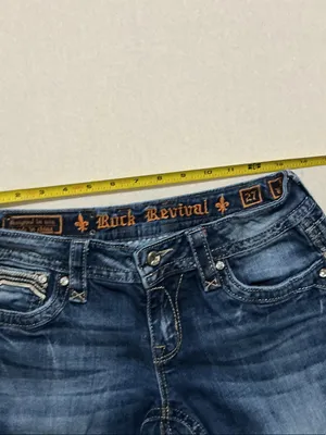 Rock Revival Dark Blue Bootcut Jeans with Embroidered Pockets thumbnail 6