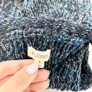 Pilcro Anthropologie Sweater Knit Tank Top Blue Small thumbnail 3