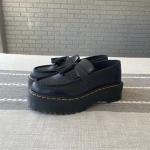 NWT Dr. Martens Adrian Quad Platform Loafers Size 7 Black Leather thumbnail 6