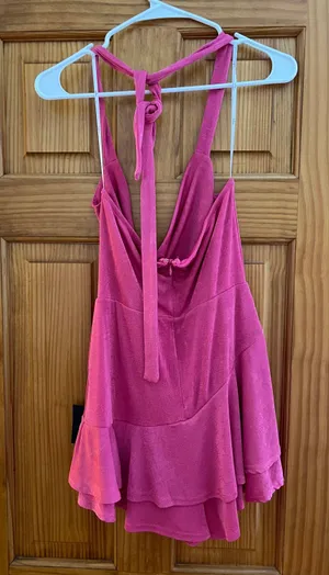 Lulus Ready To Be Retro Hot Pink Halter Skort Jumper thumbnail 7
