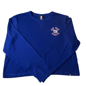 New York Giants Sweatshirt Womens XL Blue NFL New Era Collab‎ Long Sleeve NWT thumbnail 2