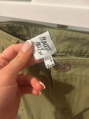 Princess Polly Army Green Cargo Pants thumbnail 3