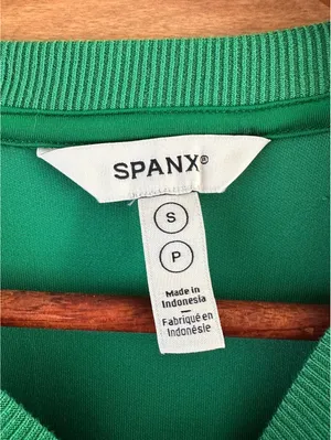 SPANX Airpiqué Long Sleeve Crewneck Top Field Green Women’s Small 21351R thumbnail 7