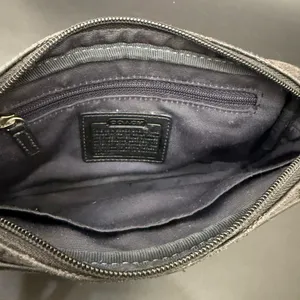 COACH Black Jacquard Canvas Fanny Pack Waist Belt Bag NO BELT thumbnail 3