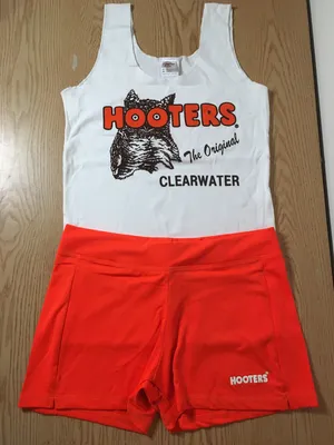 Hooters New Women’s Girl Uniform Outfit Tank And Shorts Size Xs thumbnail 1