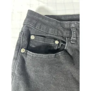 Women's Black Flare Leg Jeans Size 8 High-Rise Bell Bottom Stretch Denim 30" thumbnail 6