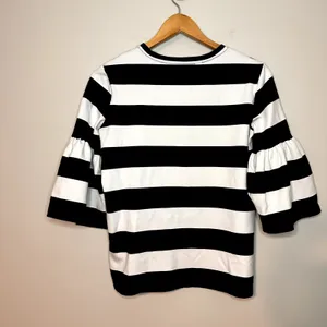 Lauren Ralph Lauren Bell Ruffle Sleeve Striped Top‎ 100% Cotton Size S thumbnail 6