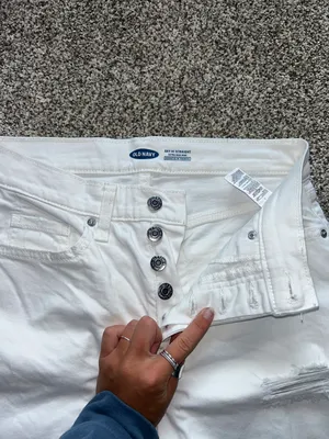 Old Navy White Jeans thumbnail 2
