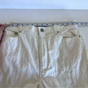 & Other Stories Women’s Ivory‎ Cream Crinkle Long Jean Pants thumbnail 7