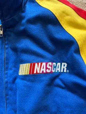 Vintage NASCAR Bomber Jacket Blue Size M thumbnail 4