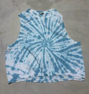 Free people FP movement Blue Tie-Dye Cropped Muscle Tank Top medium thumbnail 1