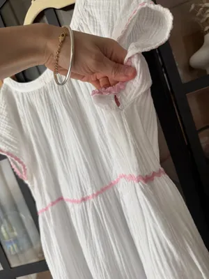 Tuckernuck Stark X muslin coverup dress gauzy cotton swimsuit pool beach short sleeve thumbnail 8