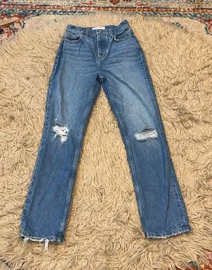 Reformation cynthia high rise straight jeans size 24 thumbnail 1