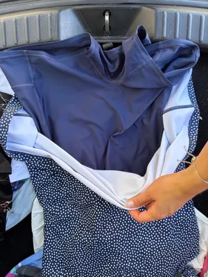NWOT Abercrombie YPB Sculpt Lux Mini tennis workout Dress Sz L Navy blue with white polka dots #y2k thumbnail 8