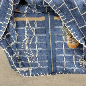 Vintage Longaberger Women's Vest 1X Blue Denim Embroidered Stitched Holiday NEW‎ thumbnail 9