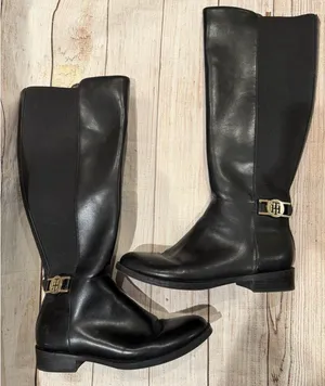 Tommy Hilfiger Women’s TWIZELLE-T Tall Riding Black Boots Size 7 thumbnail 1