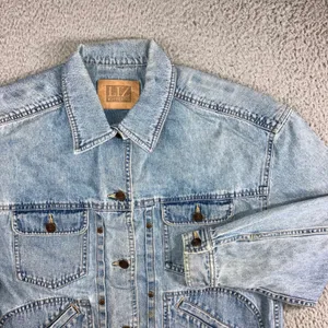 Liz Authentic Denim Jacket Women L Vintage‎ 90s Trucker Indie Grunge Utility thumbnail 2