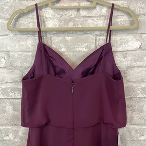 Azazie Rebecca Maxi Gown Dress in Grape thumbnail 9