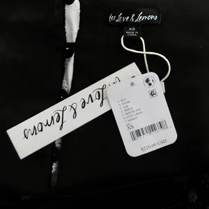 NWT!! FOR LOVE AND LEMONS‎ Elisa Long Sleeve Top Black Velvet Taffeta Eyelet XS thumbnail 12