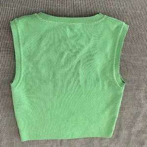 Women’s Zara Trendy Bright Crop Top Shirt Green Sz M Medium Viscose Blend thumbnail 10