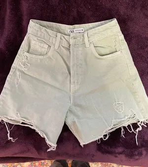 Mint Green  Denim Shorts thumbnail 1